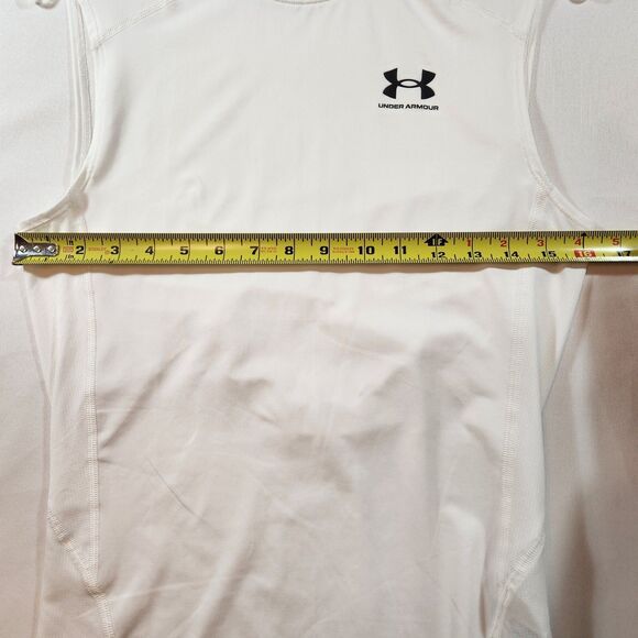 Under Armour Womens Sleeveless Athletic T-Shirt Heat Gear White Size Medium - Picture 7 of 8
